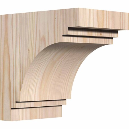 Ekena Millwork Pescadero Smooth Corbel, Douglas Fir, 5 1/2"W x 8"D x 8"H COR06X08X08PEC00SDF